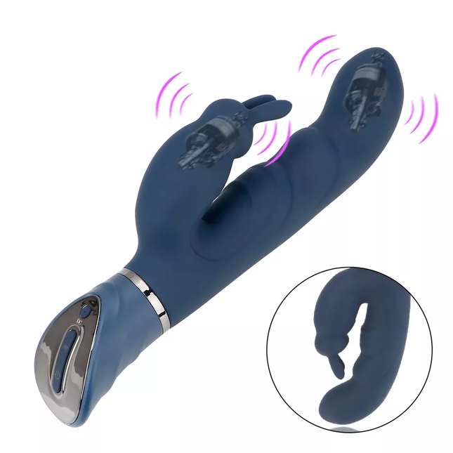 Dual Motor Rabbit Vibrator with Zoomed in Image