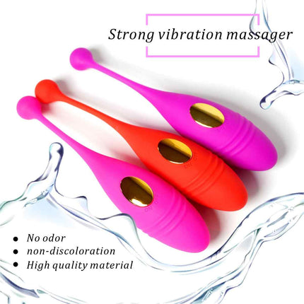 Dual Vibrating Egg Massager in Red, Pink and Purple