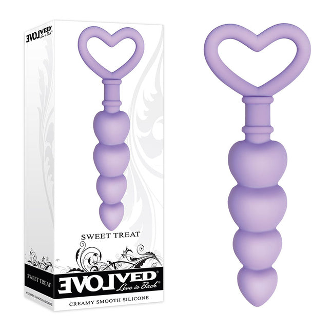 Evolved Sweet Treat Purple 11.5 cm Beaded Butt Plug