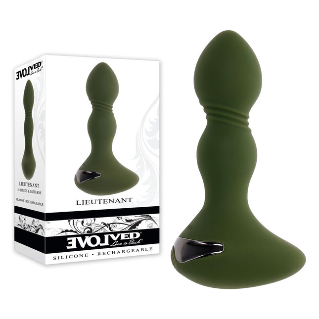 Evolved Lieutenant Green Vibrating Butt Plug