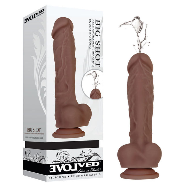 Evolved Big Shot Brown Squirting Dildo