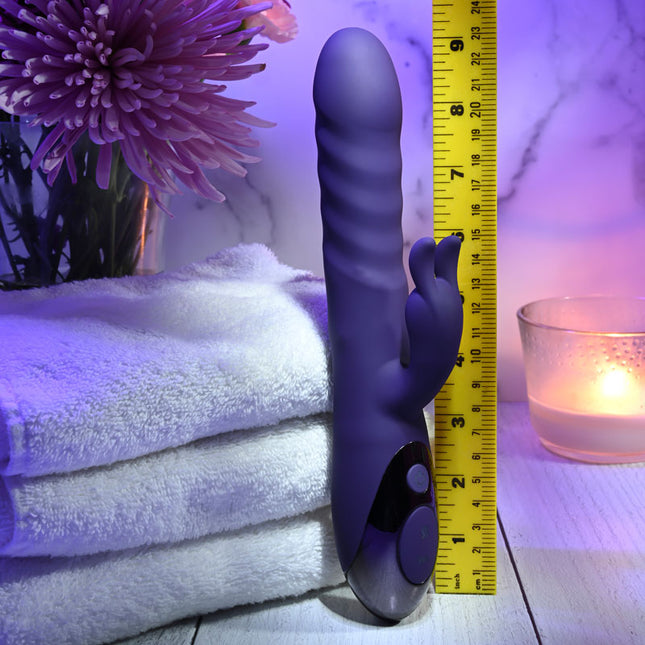 Evolved Rascally Purple Rabbit Vibrator Size