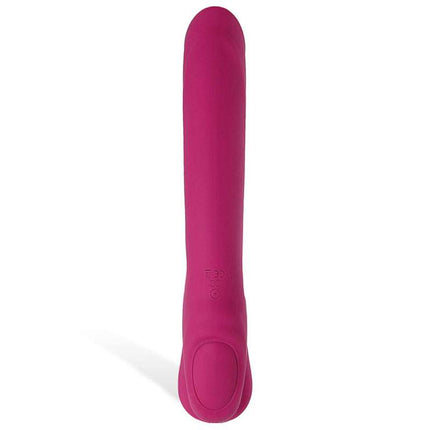 Eve's Pink Vibrating Strapless Strap-On Rear View