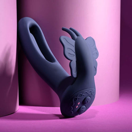 Evolved LORD OF THE WINGS Butterfly Vibrator Purple Front View