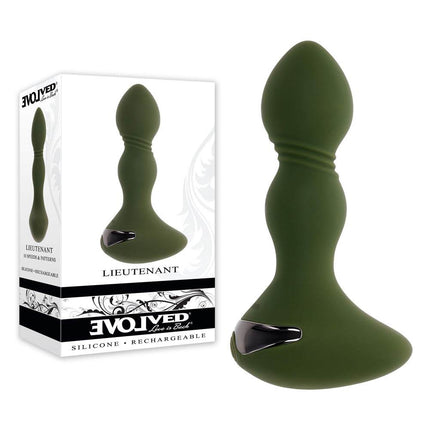 Evolved Lieutenant Green Vibrating Butt Plug Box