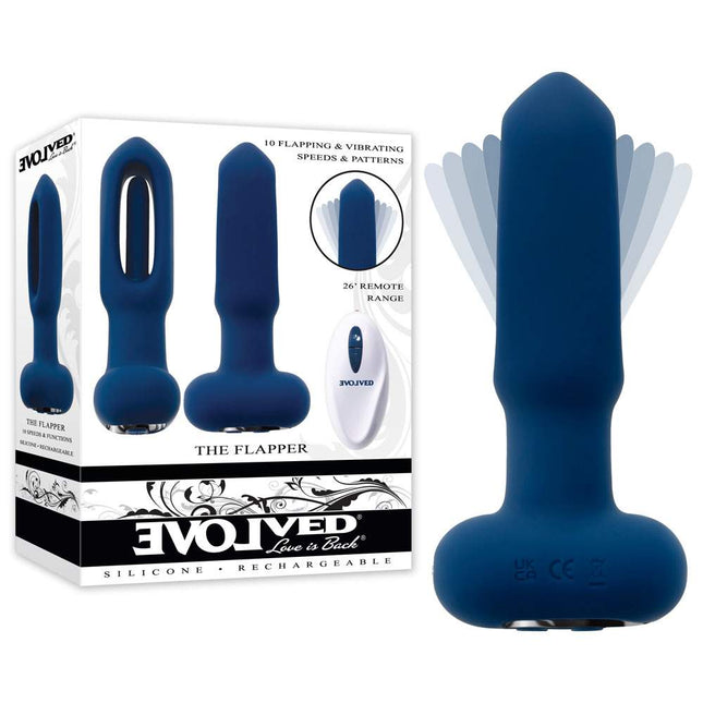 Evolved THE FLAPPER Vibrating Butt Plug with Box