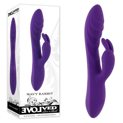 Evolved WAVY Purple Rabbit Vibrator