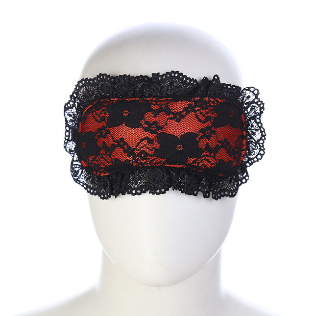 Exotic Black and Red Lace Blindfold