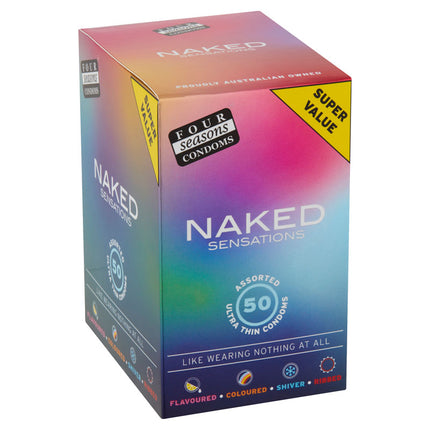 Naked Sensations Assorted Ultra Thin Condoms 50pk