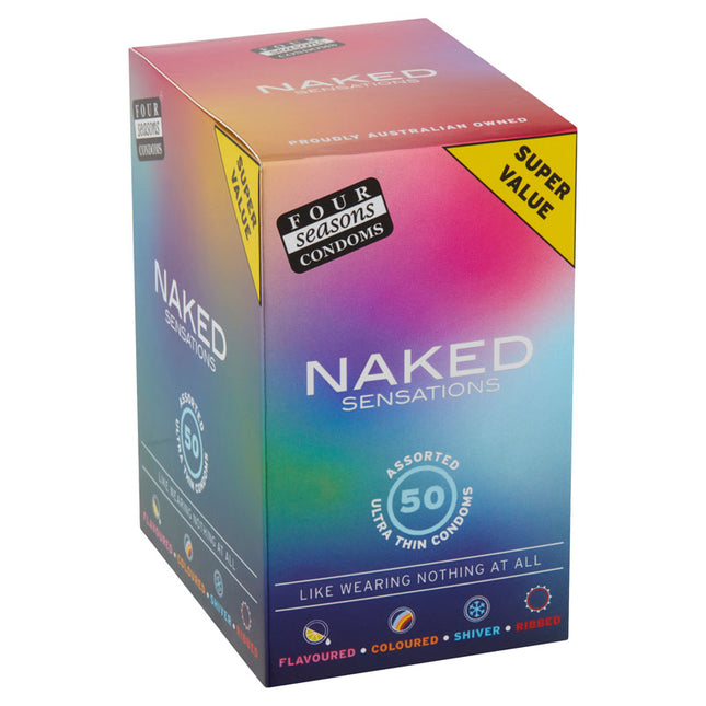 Naked Sensations Assorted Ultra Thin Condoms 50pk