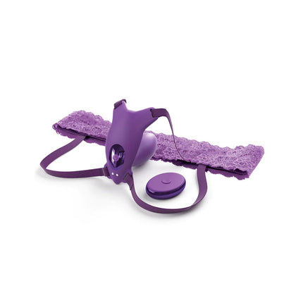 Fantasy For Her Ultimate G-Spot Butterfly Strap-On Stimulator Purple Front View