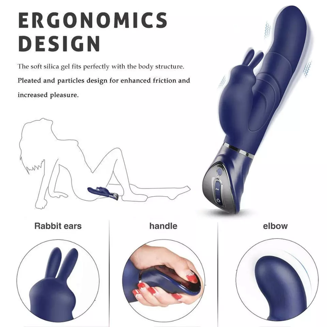 Female with Sex Toy of Dual Motor Rabbit Vibrator