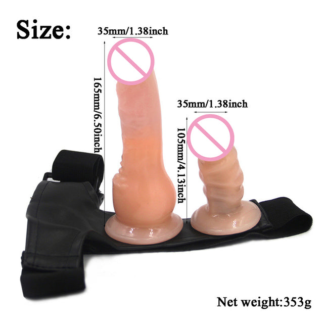 Flesh Realistic Strap On Double Dildo