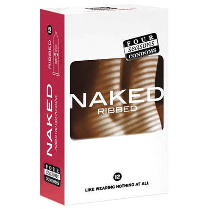 Four Seasons Naked Ultra Thin Ribbed Condoms 12 Pk