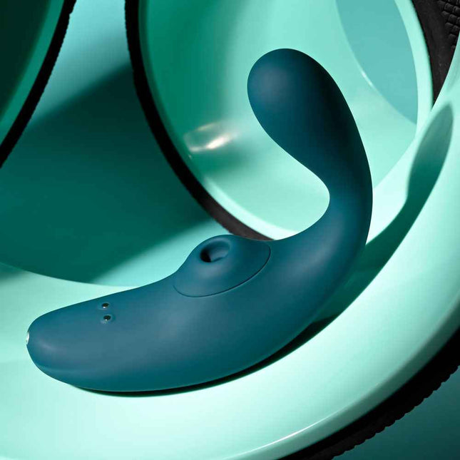 Front View of Blue Playboy Pleasure CHARMER Vibrator