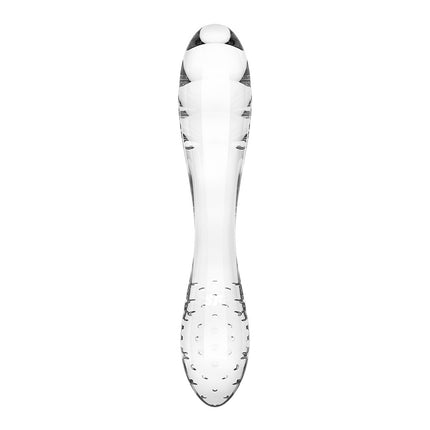 Front View of Clear Satisfyer Glass Dildo