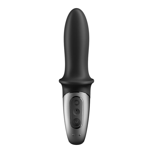 Front on View of Black Satisfyer Hot Passion Heating Anal Vibrator