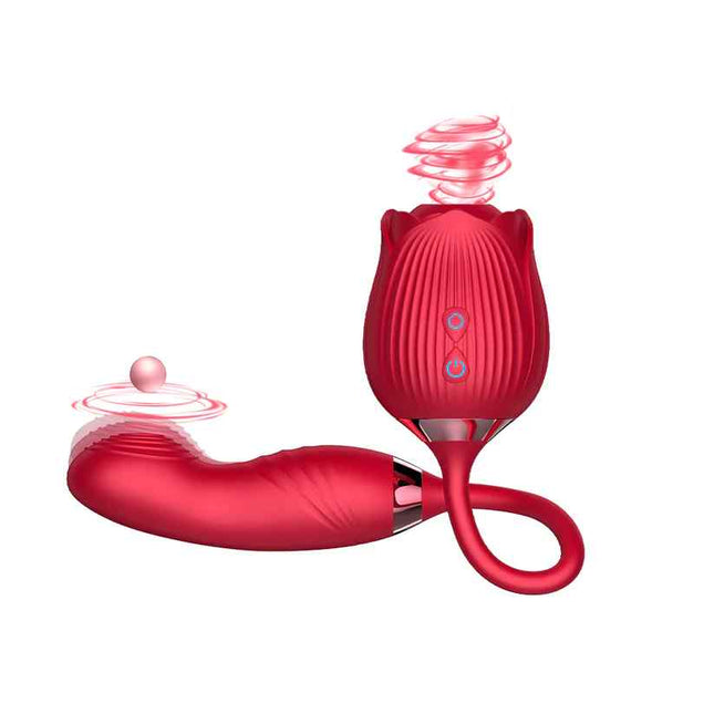 G Spot Flapping & Clit Sucking Rose Vibrator