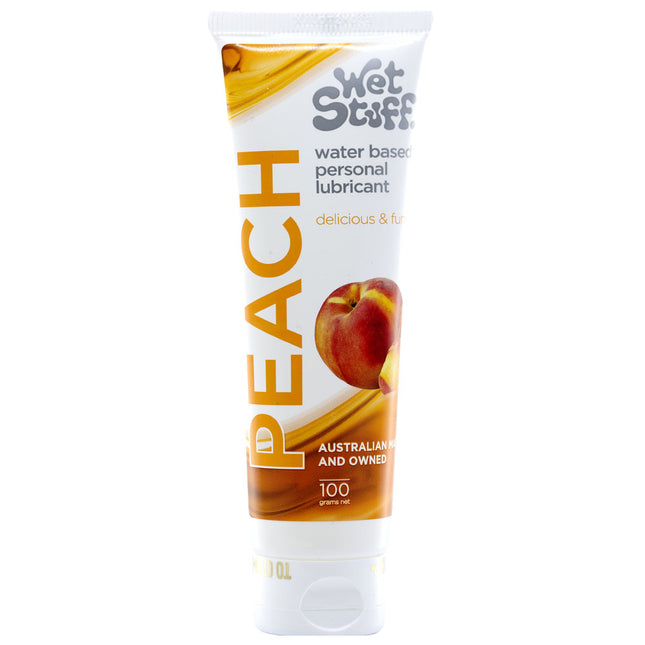 Wet Stuff Peach Flavoured Water Based Lubricant - 100 ml Tube