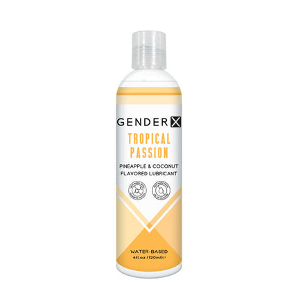 Gender X TROPICAL PASSION Flavoured Lube - 120 ml - Pineapple &amp; Coconut Flavoured Water Based Lubricant Bottle