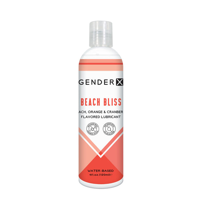 Gender X Beach Bliss Peach, Orange & Cranberry Flavoured Water Based Lubricant - 120 ml Bottle