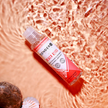 Gender X Beach Bliss Peach, Orange & Cranberry Flavoured Water Based Lubricant - 120 ml Bottle Side Top View