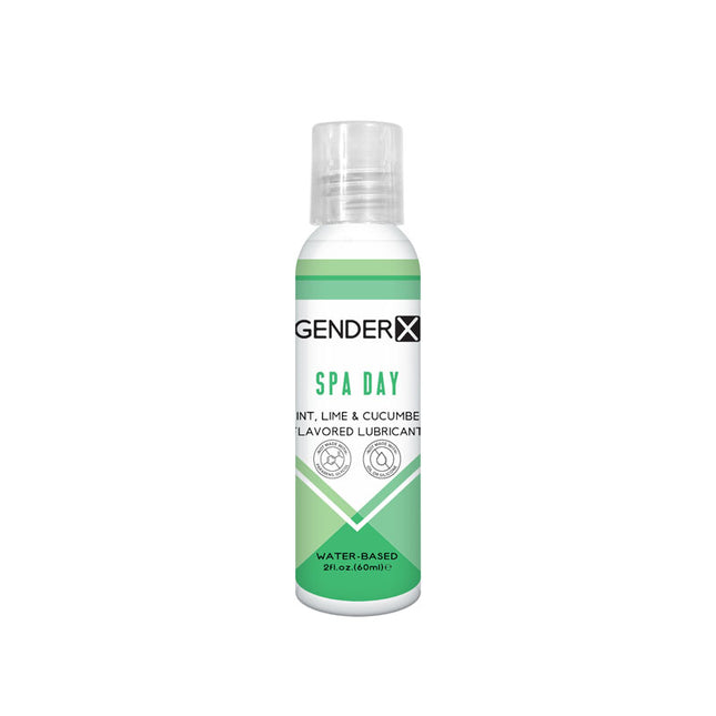 Gender X SPA DAY Flavoured Lube - 60 ml bottle Mint, Lime & Cucumber Flavoured Water Based Lubricant