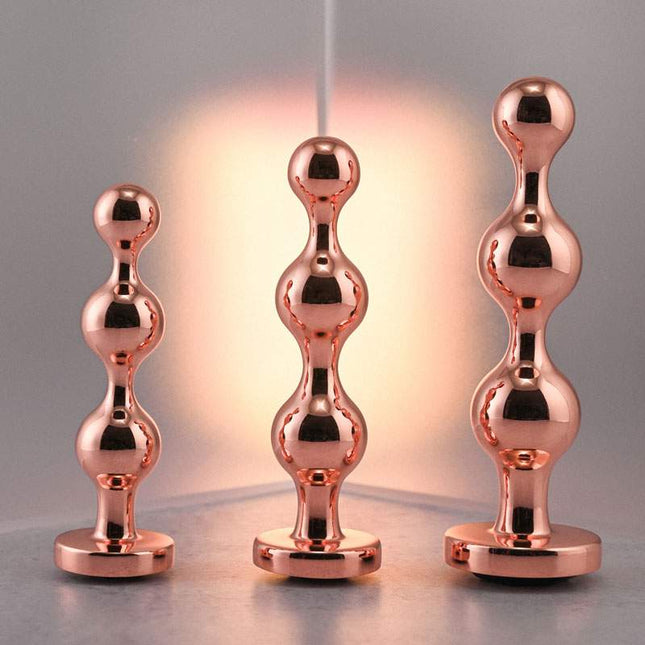 Gender X GOLD DIGGER Butt Plug Set Front Side View