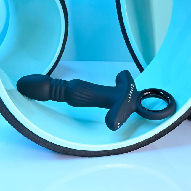 Gender X SLAYER Thrusting Butt Plug Black Side View