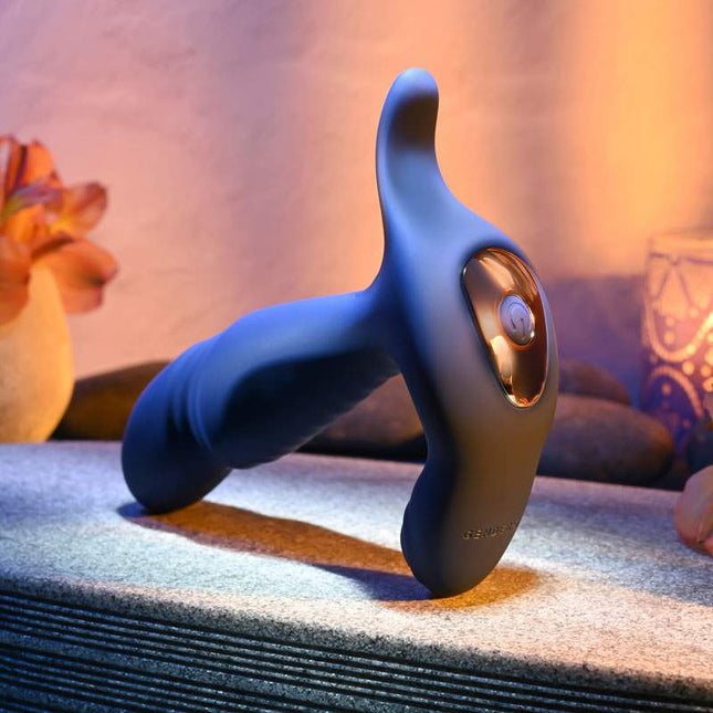 Gender X TRUE BLUE Thrusting Prostate Massager Rear View