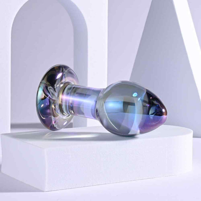 Glass Playboy Butt Plug side view