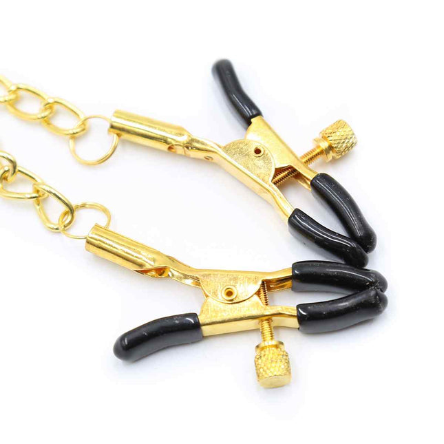 Gold Necklace Nipple Clamps