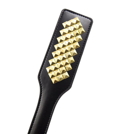 Gold Studded Leather Paddle