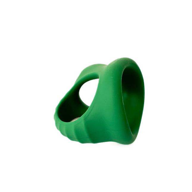 Green Elastic Silicone Cock Ring