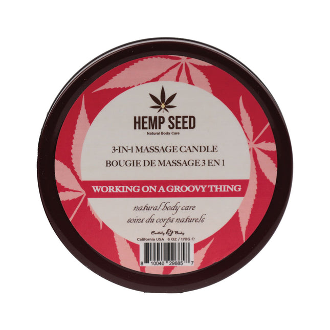 Hemp Seed 3-In-1 Massage Candle Working On A Groovy Thing Body Care