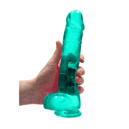 Hand Hold Large Turquoise Suction Cup Dildo