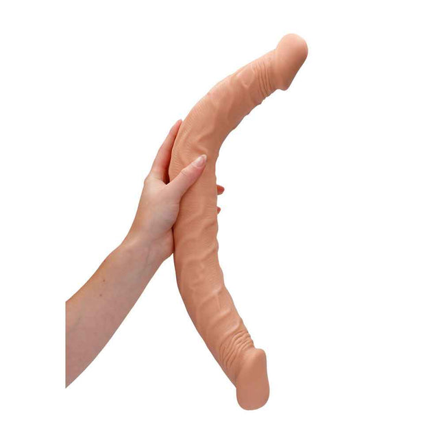 Hand Holding REALROCK 18 Inch Double Ended Dildo