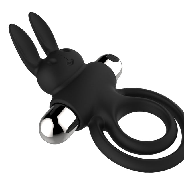 Happy Rabbit USB Rechargeable Vibrating Cock Ring Laying Flat