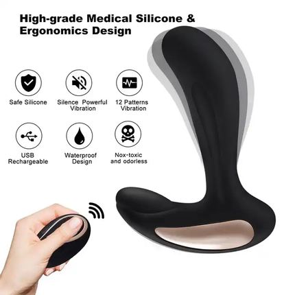 High Grade Medical Silicone Vibrating Prostate Massager Features