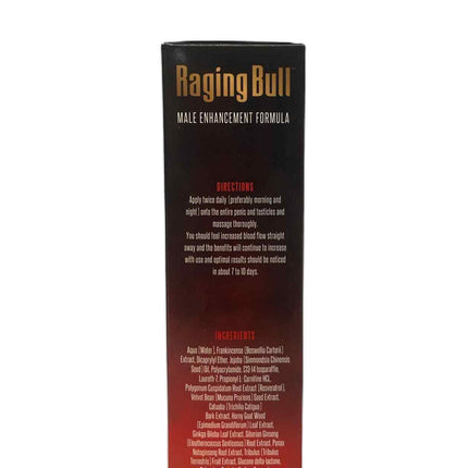 How to use directions on box Sensuous Raging Bull Cream