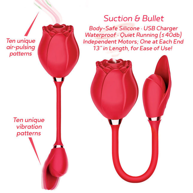 Wild Rose Suction & Bullet Vibrator