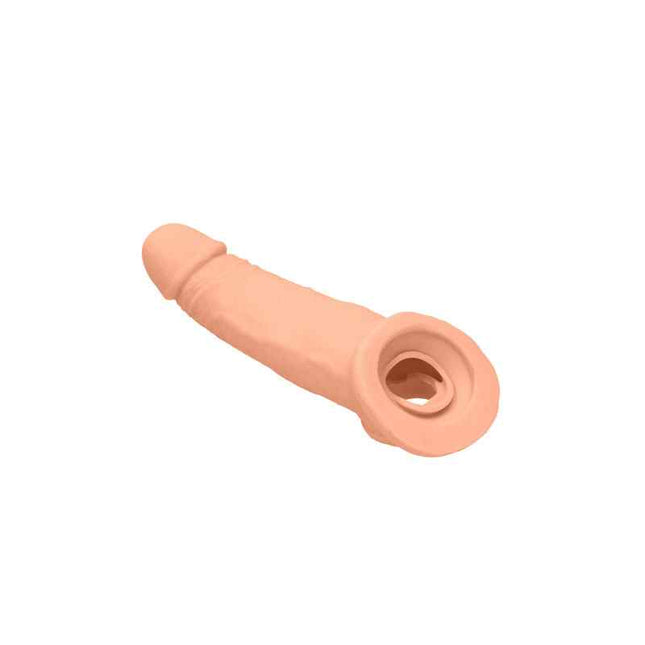 Insert Hole REALROCK 9 Inch Realistic Penis Extender with Rings