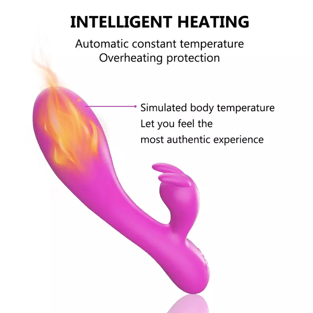 Intelligent Heating Diagram Purple Luxury Heating Rabbit Vibrator