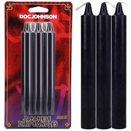 Japanese Drip Candles - Black 3 pack with box