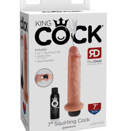 King Cock 7 inch Flesh Squirting Dildo Box