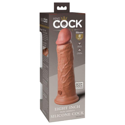 King Cock Elite 8 Inch Dual Density Cock - Tan Box