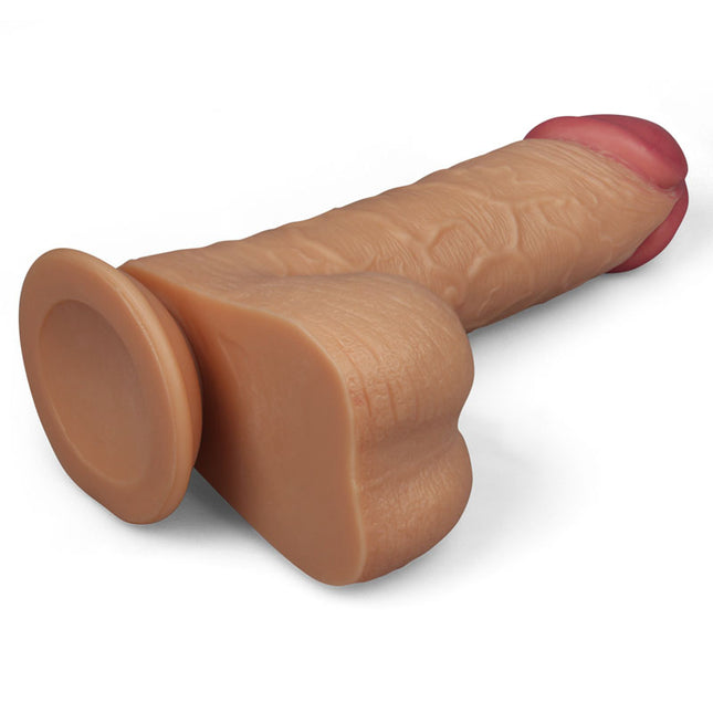 King Size 9'' Realistic Dildo - Flesh Side View