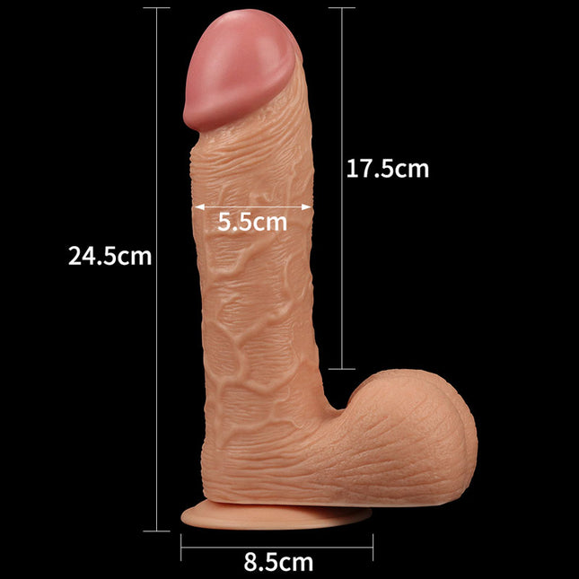 Sizing Chart 24.5cm King Size 9'' Realistic Dildo - Flesh