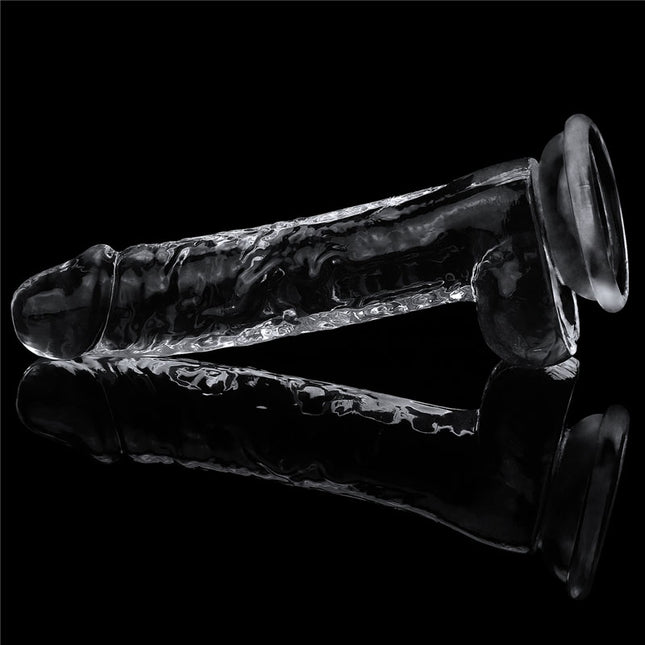 Flawless Clear Dildo 7.5 Inch Dildo - Clear Side View