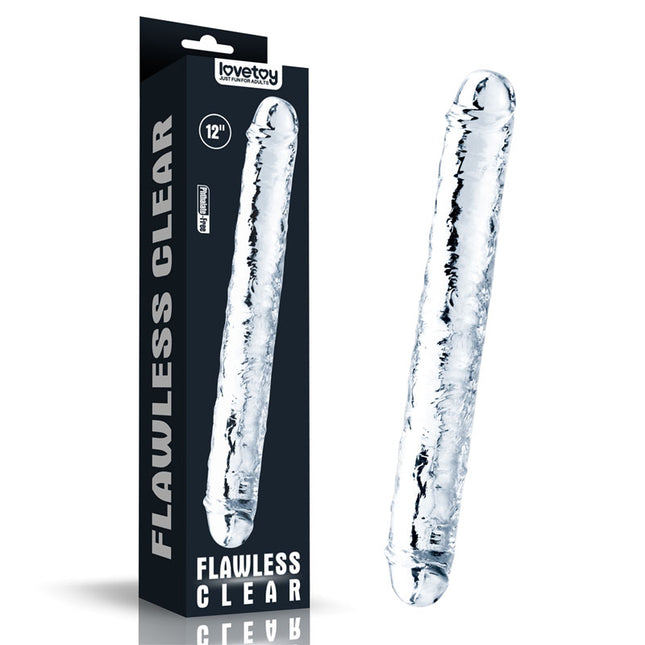 Flawless Clear 12 Inch Double Dildo